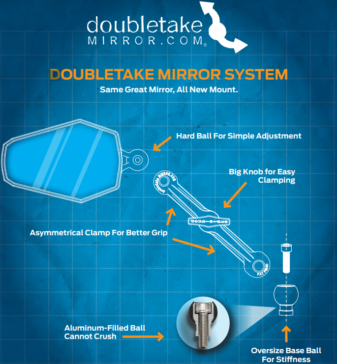 Doubletake Mirror - Enduro Mirror Kit V2