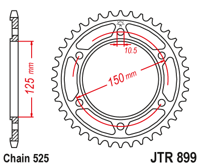 JT Sprockets - Rear Sprocket for KTM 990 950 1090 1290 (JTR899)