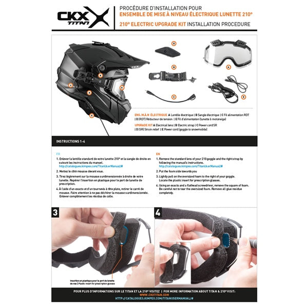 CKX - Electric 210° Goggles Lens Upgrade Kit