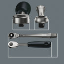 Wera Tools -  8100 Sa 7 Zyklop Metal Ratchet Set 1/4 28 Pcs Ratchet Set Push-Through Square Metric - 05004017001