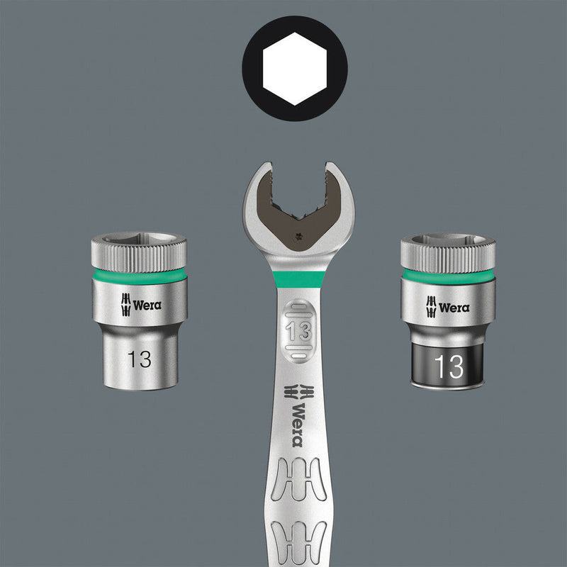 Wera Tools - 8740 C Hf 1 Zyklop Bit Socket With 1/2" Drive Socket With Holding Function 9Pcs - 05004201001