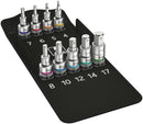 Wera Tools - 8740 C Hf 1 Zyklop Bit Socket With 1/2" Drive Socket With Holding Function 9Pcs - 05004201001
