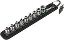 Wera Tools - Belt 1 Zyklop Socket Set With Holding Function, 1/4" Drive, 10 Pieces - 05003880001